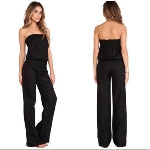 Young Fabulous & Broke Jill Wide Lg Linen Jumpsuit